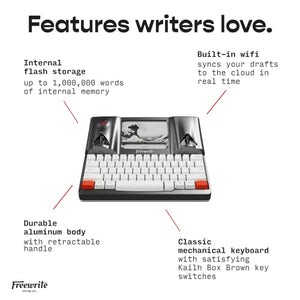 Astrohaus Freewrite Smart Typewriter | E Ink Display | WiFi-Enabled Word Processor | Cloud Sync | Drafting Machine