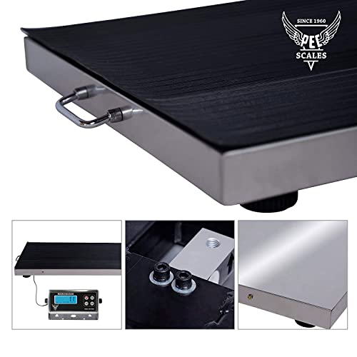 PEC Livestock Animal Scale/Farm Animal Scales for Weighing Small to Medium Sized Animals, Lamb, Goat, Sheep, Pigs, hogs, Donkey, Calf, Digital Indicator Included, Capacity 700lbs (42"x 20")