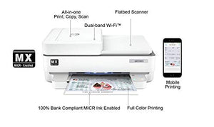 VersaCheck HP Officejet 6455 MX All-in-One MICR Check Printer Bundle, White