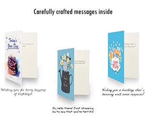 Cortesia All Occasion Premium Greeting Cards Assortment - 30 UNIQUE DESIGNS, Box set incl. Envelopes, Birthday Cards, Thank You Notes, Thinking of You, Get Well, Congratulations, Anniversary, Sympathy