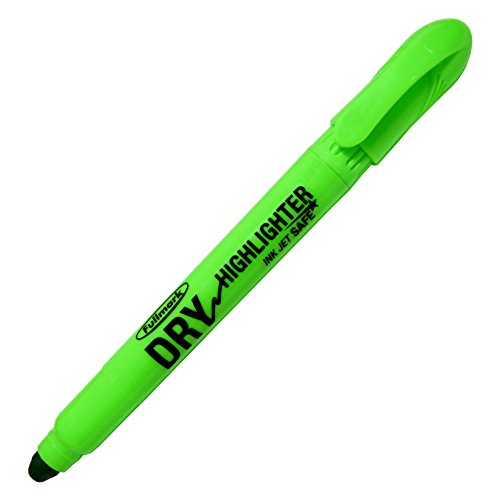 Fullmark Twist and Glide Bible Dry Highlighter, Non-bleed, Inkjet Safe, Neon Assorted Colors, Yellow, Green, Pink, 3-count kit,