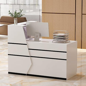 Overstock L-Shape Laminate Reception Desk