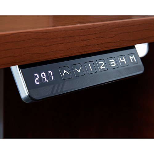 Bush Business Furniture Series C 72W U Shaped Desk with Height Adjustable Bridge and Storage in Hansen Cherry