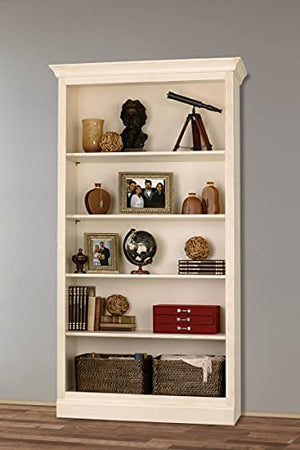 Howard Miller Oxford Center Bookcase 920-006 - Antique Vanilla Finish, Vertical Home Décor