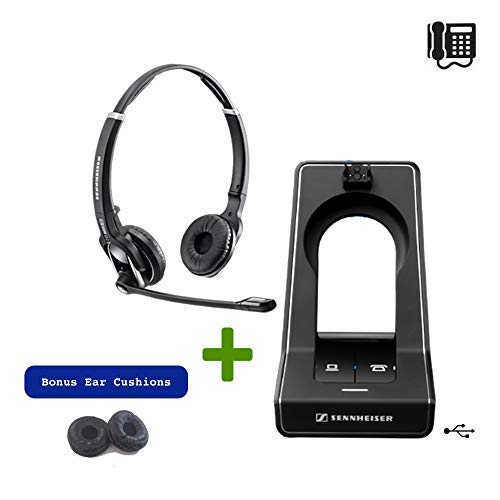 Sennheiser SD PRO2 Duo Deskphone Cordless Headset - PC/MAC & Desk Phones - Cisco, Polycom, Avaya, Yealink, ShoreTel, Mitel