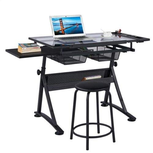 Drawing Table Adjustable Folding, Designer Architect, Drafting Table Art & Craft Drawing Comfortable Work Space Workstation Home, Office, Studio, or School