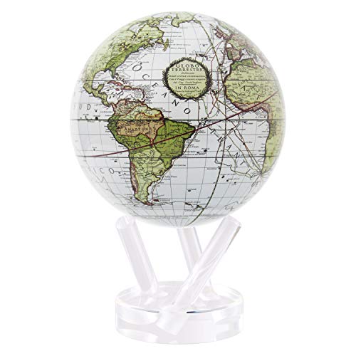 Turtle Tech Design Antique Terrestrial White MOVA Globe 6"