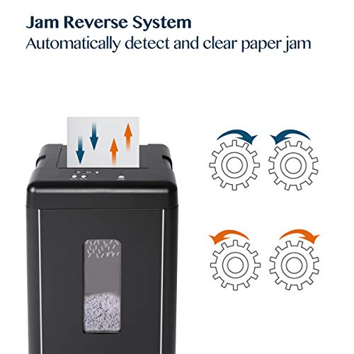 Wolverine 15-Sheet Super Micro Cut High Security Level P-5 Heavy Duty Paper/CD/Credit Card Shredders for Office, Ultra Quiet with Manganese Cutter and 8 Gallons Pullout Waste Bin SD9520 (Black)