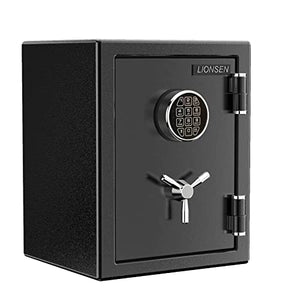 LIONSEN Fireproof Security 1.02 Cubic Feet Safe,Digital Keypad Fireproof Lock Box Home Safe for Hotel Office Money Cash Jewelry, 15.7''x 14.17''x13.7''