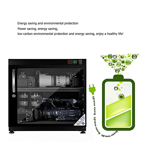 WLL-DP Camera Dehumidifier Moisture-Proof Cabinet - Digital LCD Monitor, LED Lights, Fast Dehumidification - 80L