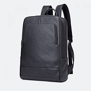 Large Capacity Business Men's Backpack Leather Backpack Outdoor Men's Computer Backpack, Simple Casual Business Backpack