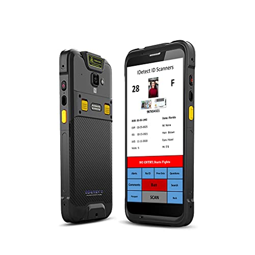 IDetect - ID and Passport Scanner | Quantum Edge Handheld V2 Security Scanning Device | Age Verification, Barcode and Smart Magnetic Reader | Portable ID Card Scanner (with Passport)
