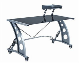 Pitstop GT Spoiler Desk w Black Glass