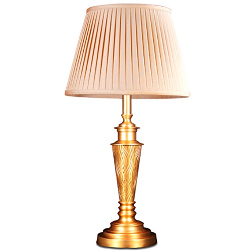 HZB American Simple Full Copper Table Lamp Living Room Bedroom Bedside Pure Copper Lamps And Lanterns Modern Creative Fashion Study