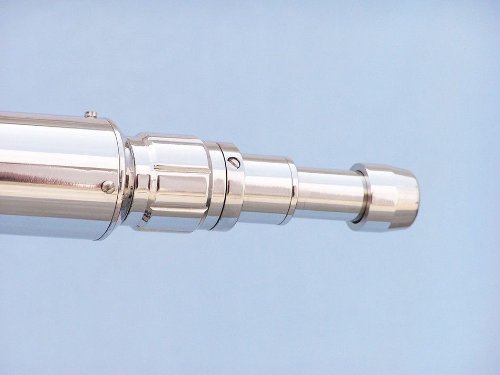 Hampton Nautical  Floor Standing Chrome Anchormaster Telescope, 65", Chrome