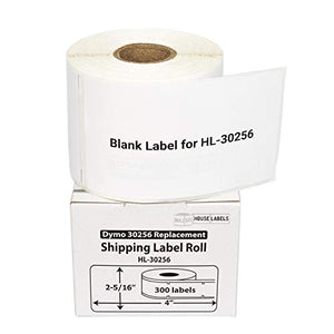 HOUSELABELS Compatible DYMO 30256 Shipping Labels (2-5/16" x 4") Compatible with Rollo, DYMO LW Printers, 50 Rolls / 300 Labels per Roll