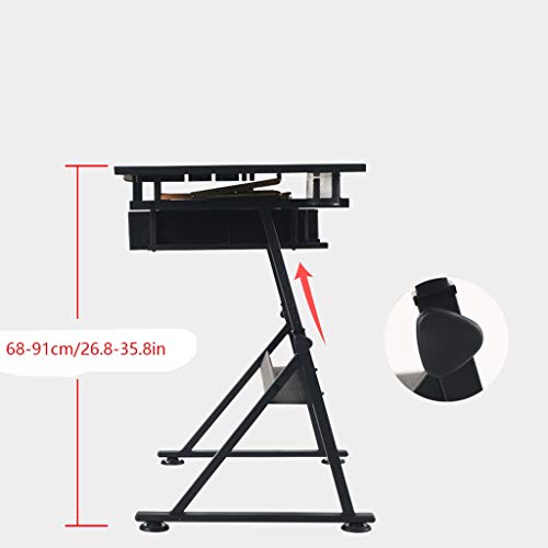Adjustable Drawing Craft Table,with Adjustable Height for Art Design Drawing Writing Painting Crafting Drafting Work and Study