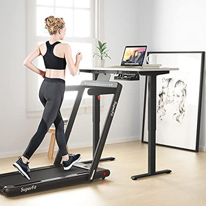 Tangkula Dual Motor Electric Standing Desk, Height Adjustable Stand Up Desk with Memory Controller & 2 Cable Holes, Motorized Sit Stand Desk Workstation w/Anti-Collision Design, Home Office Desk