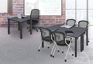 Regency Kee 42" Square Breakroom Table - Grey/Black