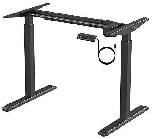 Monoprice Height Adjustable Sit-Stand Riser Table Desk Frame - Black with Electric Single Motor, Compatible with Desktops from 39 Inches Up to 63 Inches Wide - Workstream Collection