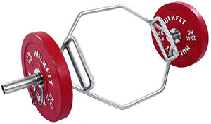 HulkFit Olympic 2-Inch Hex Weight Lifting Trap Bar, 1000-Pound Capacity - Regular (Chrome)
