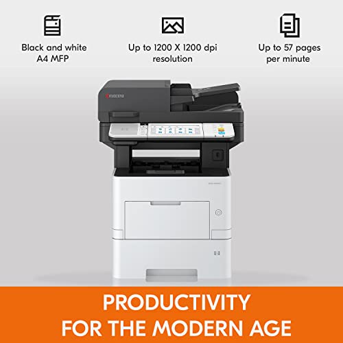 KYOCERA ECOSYS MA5500ifx Monochrome Laser Printer, 57 ppm, 1200 dpi, Gigabit Ethernet, 7" Touchscreen Panel