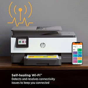 HP OfficeJet Pro 8034e Wireless Color All-in-One Printer with Instant Ink, White
