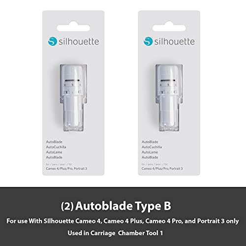 Silhouette Cameo 4 Extras Bundle with Extra AutoBlade, Tool Kit, Cutting mat and PixScan. Silhouette Handbook,10 Extra Designs - Black Edition