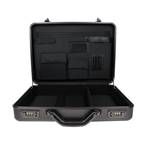 World Traveler European-Style Gun Metal Aluminum Laptop Attache Case Briefcase, Silver, One Size