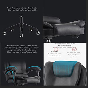 HUIQC Ergonomic Boss Chair with Headrest, Footrest, and Reclining Feature