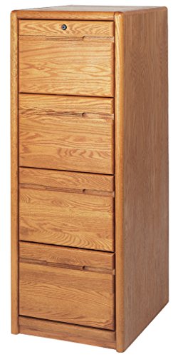 Martin Furniture Contemporary 4 Drawer File Cabinet, Fully Assembled