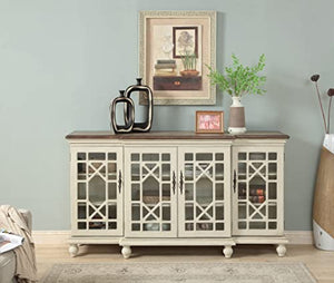 Coast to Coast Imports Mills Textured Ivory Four Door Credenza