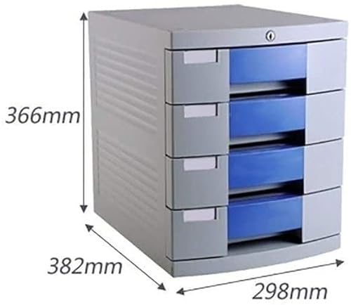 Generic 4-Layer Drawer File Cabinet with Lock - Home Office Storage Organization
