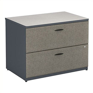 Bush Business Furniture WC84854P Series A Collection 36W 2Dwr Lateral File, Slate/White Spectrum