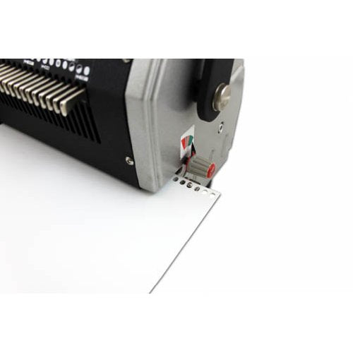 Akiles Coilmac-ER 41 Plus Manual Coil Punch with Electric Coil Inserter, Special 4 x 5mm Oval Holes, Fully Disengageable Pins, Letter 4:1 pitch (0.248"), Extended Single Punching Length (13")