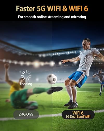 CAIWEI Smart 4K Projector 1100 ANSI Daytime Viewing, WIFI6 Bluetooth, 300-Inch Display, 5G Home Theater, Wireless Streaming