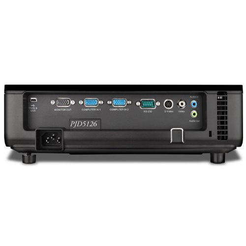 ViewSonic PJD5126 300-Inches 720i SVGA DLP Projector with 2700 ANSI Lumens,4000:1 Contrast Ratio,120Hz/3D-Ready, Integrated Speaker and Smart ECO - Black
