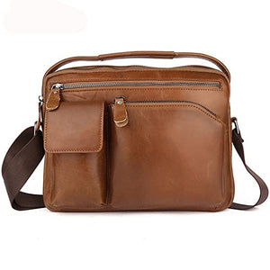 MKOJU Men's Portable Briefcase Retro Men's Bag Business Messenger Bag Casual Computer Bag (Color : A, Size : 30 * 6 * 23cm)