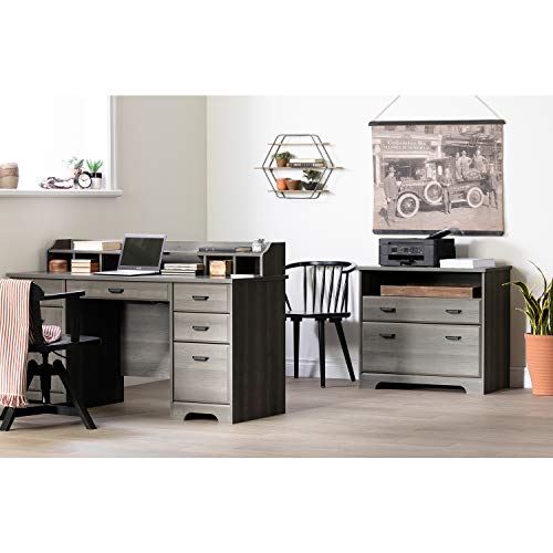 South Shore Versa 2-Drawer File Cabinet, Gray Maple