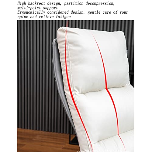 CBLdF Boss Chair High Backrest Managerial Executive Chair with Footrest, Adjustable Height Swivel (Orange/Gray)