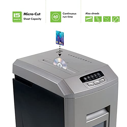 Aurora Professional Grade High Security 15-Sheet Micro-Cut Shredder