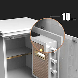 JTKDL Safe Box, Cabinet Hidden Safe, Anti-Theft Bedside Cabinet Deposit Box, Password Fingerprint, Sensitive Alarm System