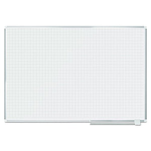 MasterVision MA2747830 Grid Planning Board, 1-Inch Grid, 72x48, White/Silver