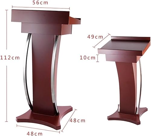 SMuCkS Wood Podium Lectern Stand with Drawer
