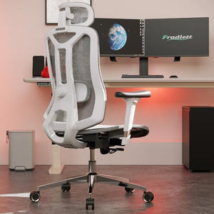 Fradiett Ergonomic Mesh Office Chair - High Back Desk Chair with 3D Armrest & Lumbar Support