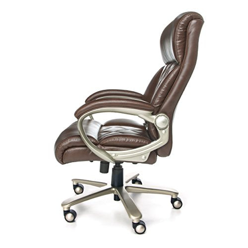 OFM Avenger Series Big and Tall Leather Executive Chair - Brown Leather Computer Chair with Arms (812-LX)