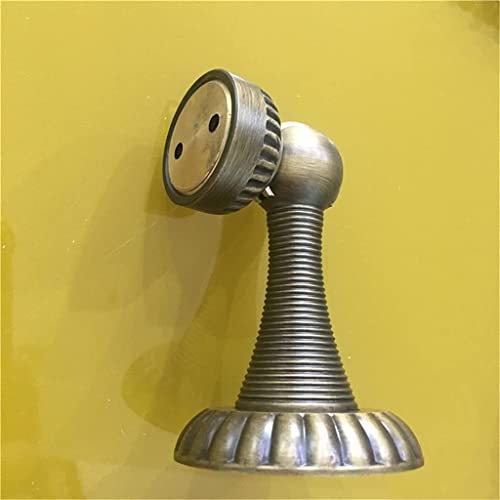 None European Style Copper Door Stopper Wall Suction All Solid Copper Door Hardware Door Holder (Color : B)