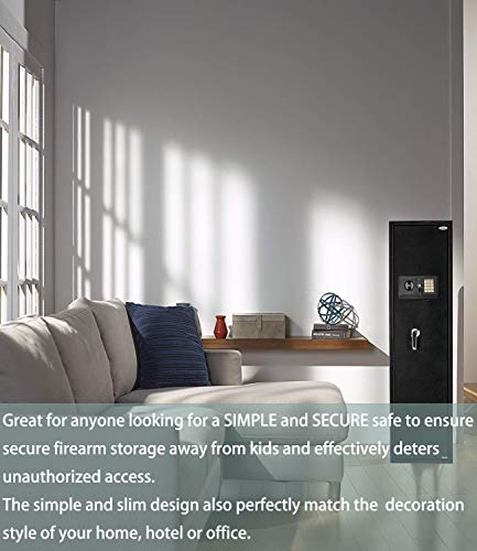 Rifle Safe Gun Safe Quick Access 5-Gun Shotgun Cabinet (Biometric/Digital) (Large Gun Safe-Digital)