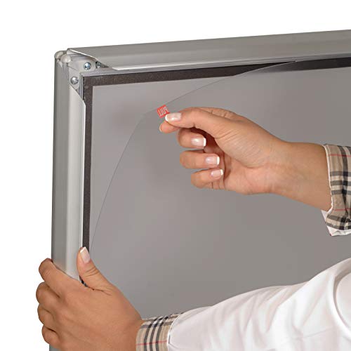 Outdoor Advertising Display Sidewalk Sign for Posters, Snap Open Frame, Double Sided, Water Base (22x28, Silver) High Wind Resistant