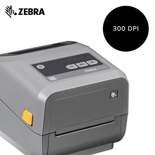 Zebra - ZD420c-Ribbon-Cartridge Desktop Printer for Labels and Barcodes - Print Width 4 in - 300 dpi - Interface: Ethernet, USB - ZD42043-C01E00EZ (Renewed)